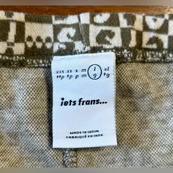 Urban Outfitters iets frans Monogrammed Flare Pants Large - Picture 2 of 5